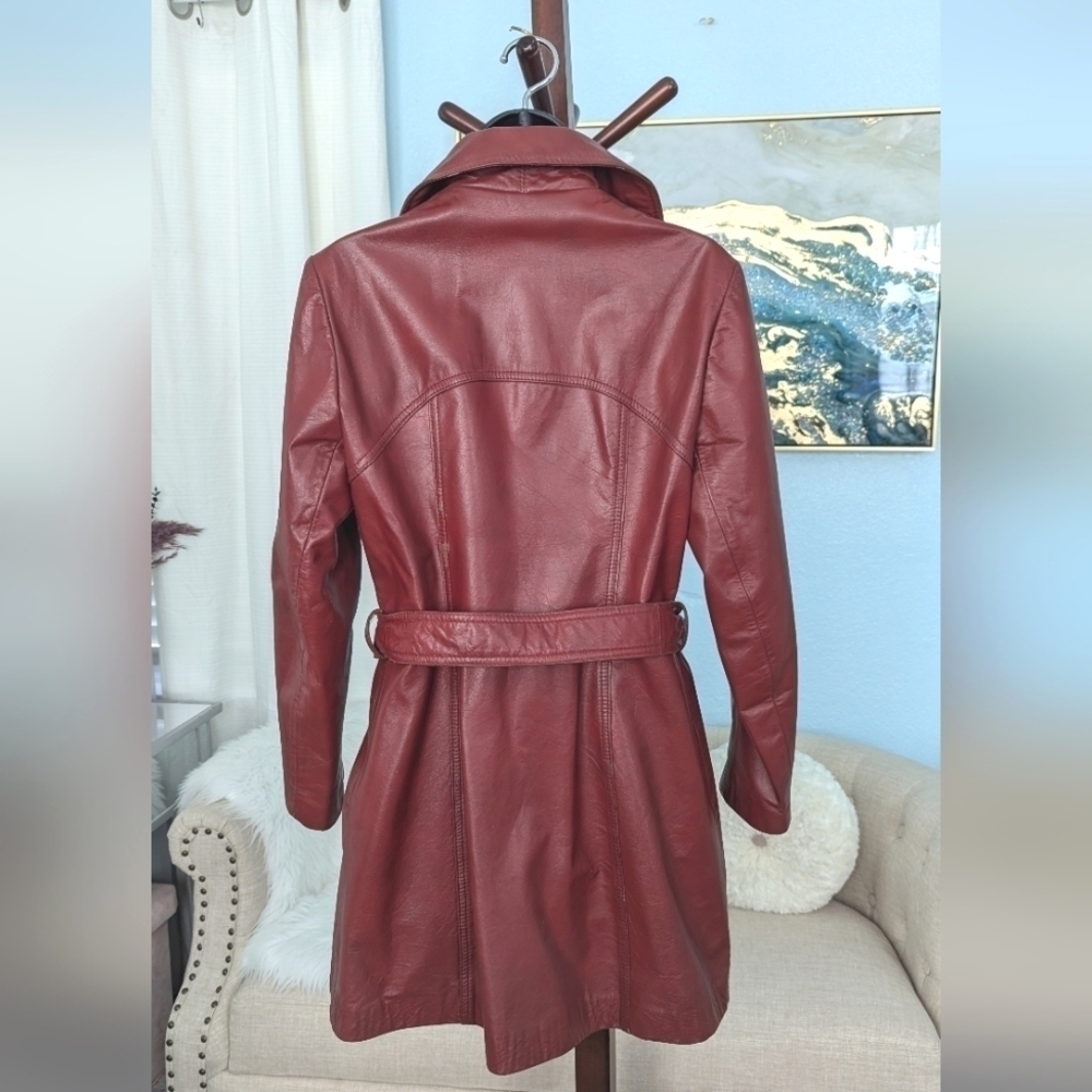 Vintage Lantry Woman's 100% Leathers Long Coat Jacket Made in Canada . - Picture 3 of 16
